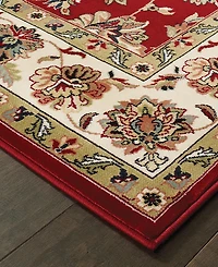 Closeout! Oriental Weavers Kashan 4929R Red/Ivory 5'3" x 7'6" Area Rug