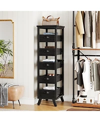 Tribesigns Tall 5-Drawer Wood Dresser - Slim Vertical Storage Organizer for Bedroom, Living Room, Entryway