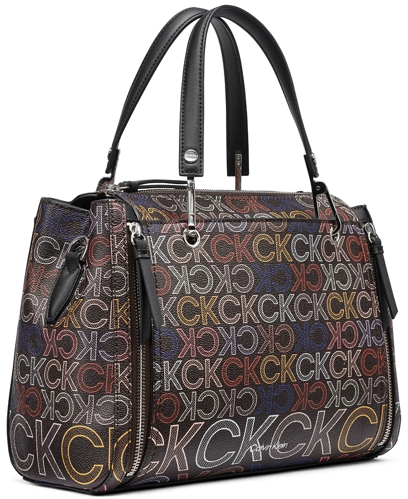 Calvin Klein Garnet Zipper Medium Satchel Handbag