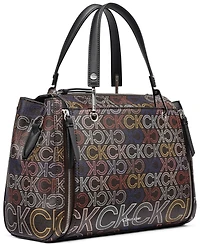 Calvin Klein Garnet Zipper Medium Satchel Handbag