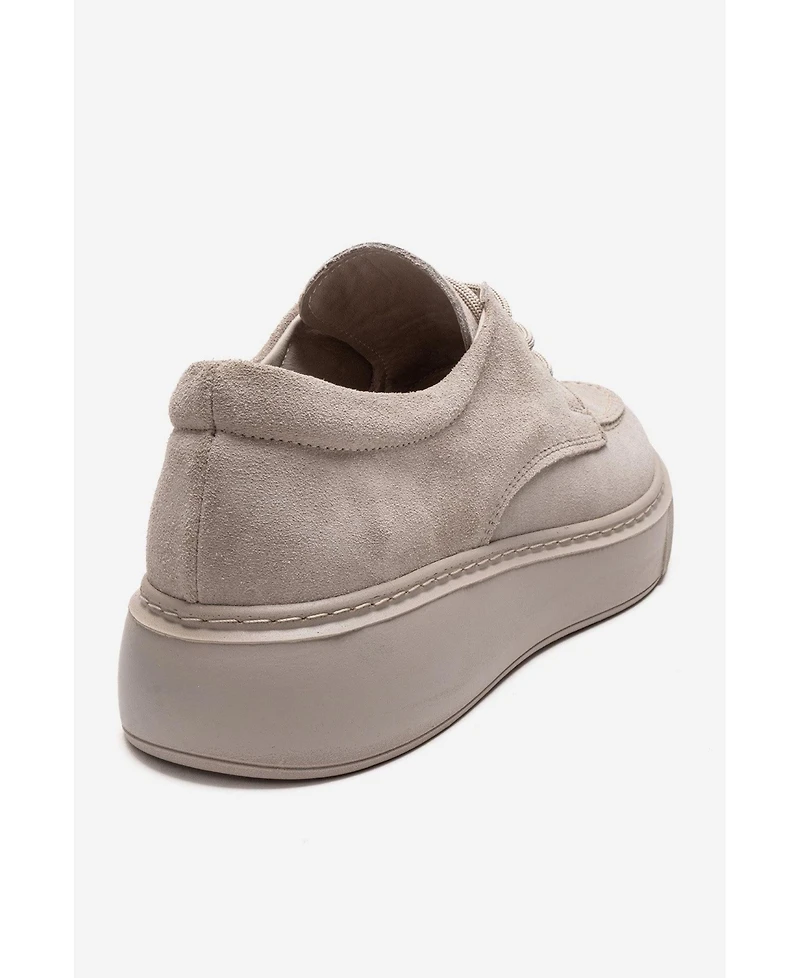 Forever & Always Shoes Women's Mareon Leather Lace Up Sneaker