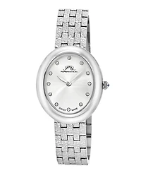 Porsamo Bleu Women's Angelica Topaz Silver Tone Stainless Steel Bracelet Sunray Dial Watch 35 mm