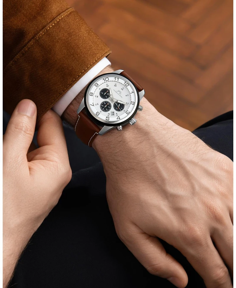 Porsamo Bleu Men's Arthur Genuine Leather Band Watch 1091FARL
