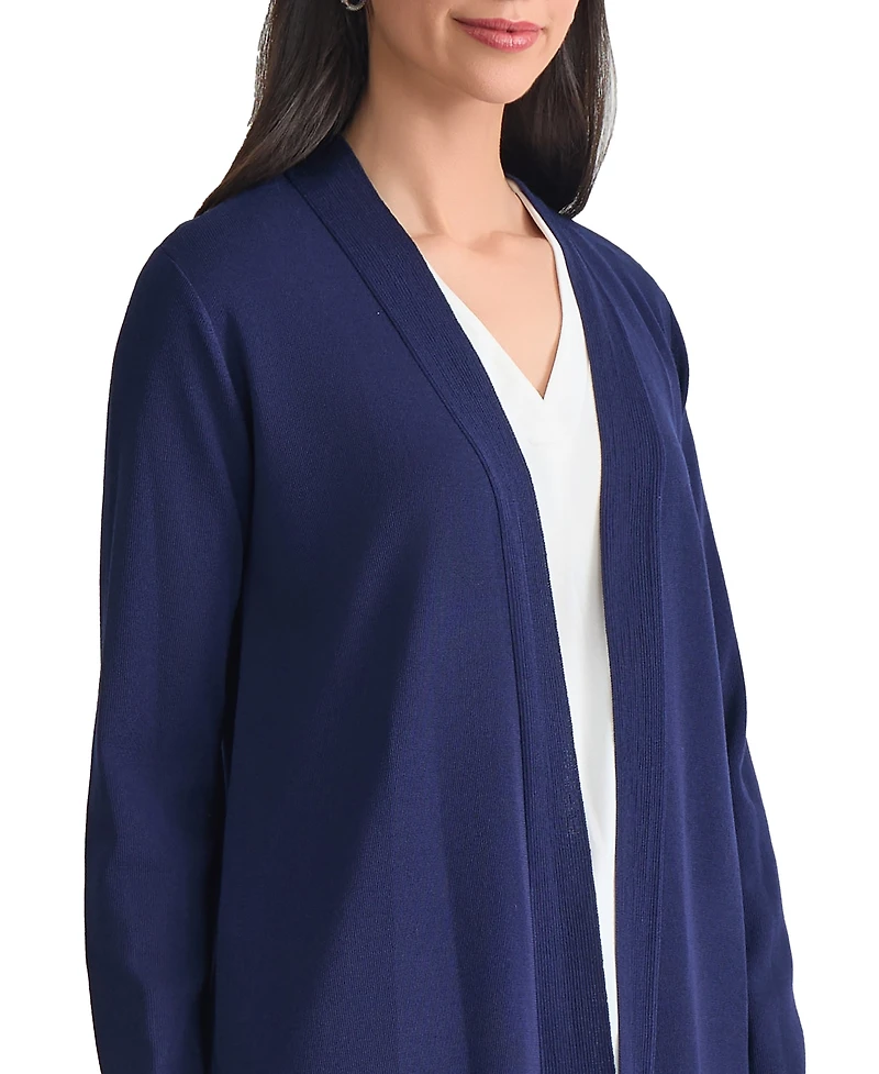 Jones New York Women's Relaxed V-Neck Open Cardigan