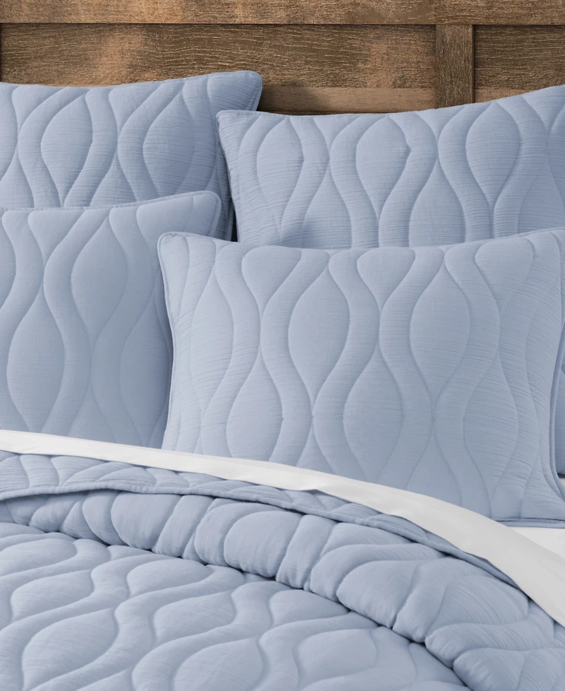 Salt Life Cove Geometric 3-Piece Quilt Set, King/California King