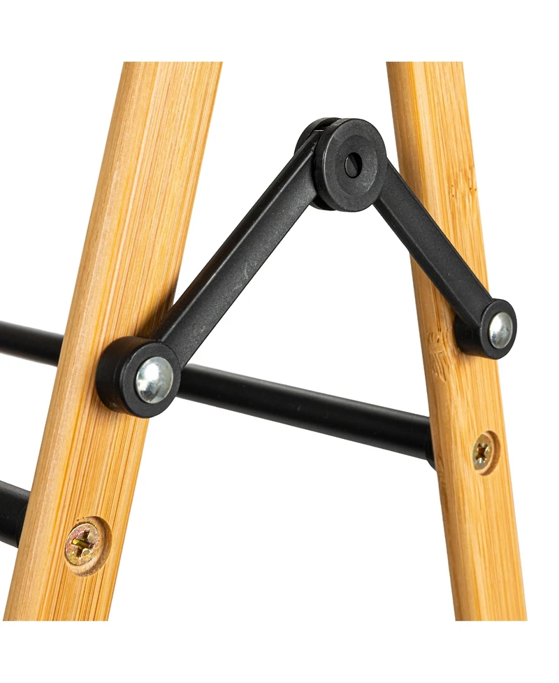Household Essentials Bamboo V-Shaped Folding Clothes Drying Rack