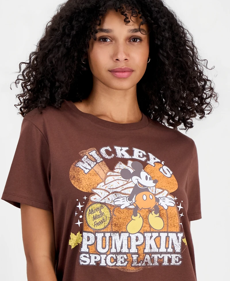 Disney Juniors' Mickey Pumpkin Spice Crewneck Tee
