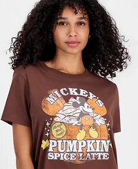 Disney Juniors' Mickey Pumpkin Spice Crewneck Tee