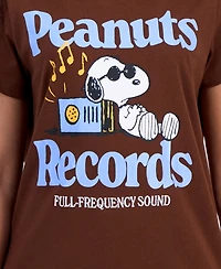Snoopy Juniors' Peanuts Records Graphic Print T-Shirt