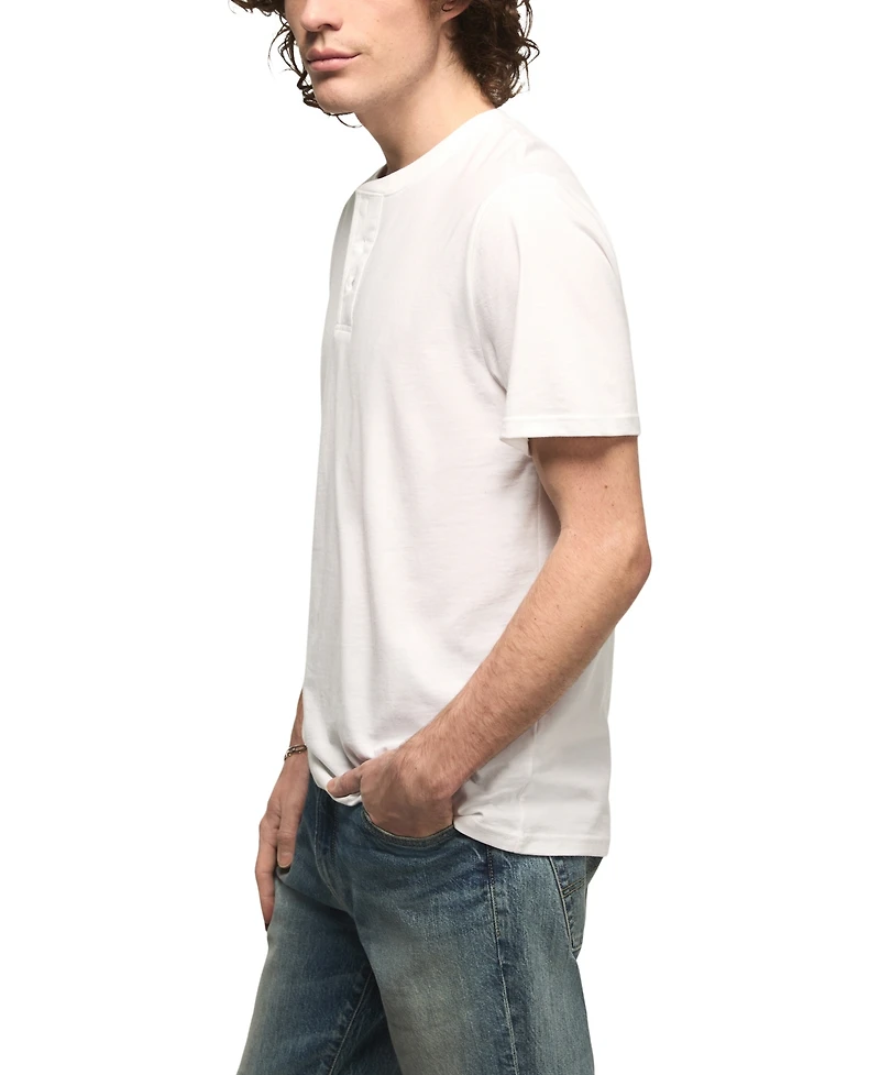 Lucky Brand Men's Supima Cotton Short-Sleeve Henley T-Shirt