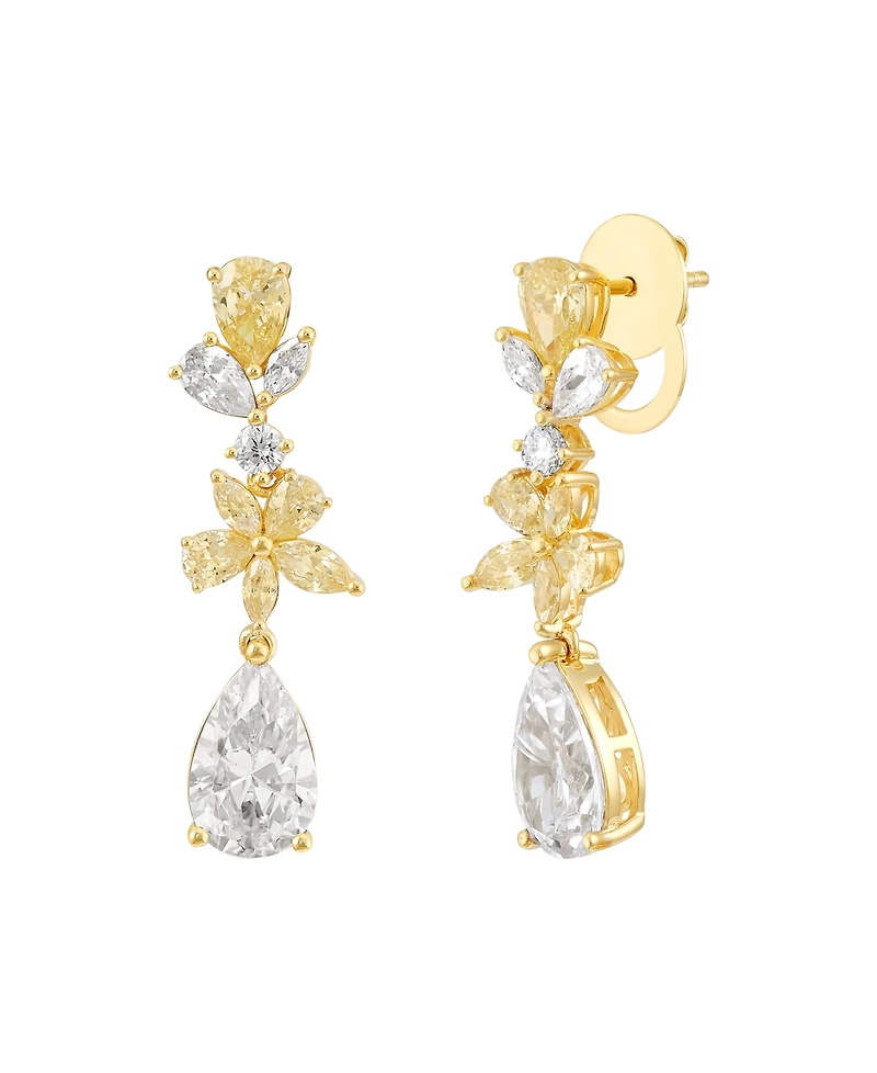 Arabella Pink (3 ct. t.w.) & White (8 Cubic Zirconia Drop Earrings Sterling Silver (Also Available 14k Gold-Plated Silver)