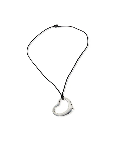Pre-Owned Tiffany & Co Sterling Silver Elsa Peretti Open Heart Pendant