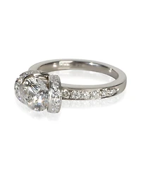 Pre-Owned Tiffany & Co 0.9 ct Round Brilliant Diamond Ribbon Engagement Ring