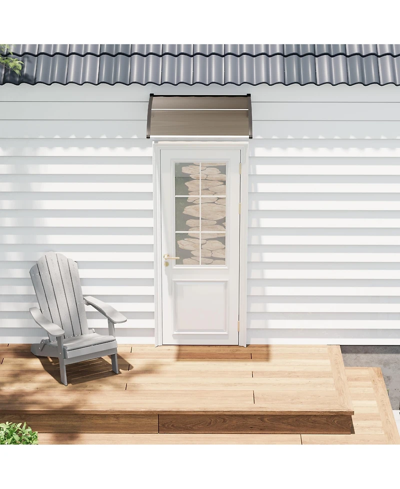 gaomon 40inch x40inch Window Awning Canopy Exterior, Polycarbonate Cover, for Door Entrance