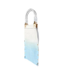 Pre-Owned Fendi Blue Gradient Laser Cut Patent and Suede Sunny Top Handle Bag
