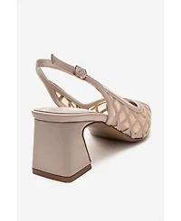 Prologue Shoes Alveron Block Heel Mesh Pump