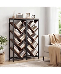 Costway Tree Bookshelf 9-Tier Freestanding Bookcase Corner Narrow Display Shelf for Home