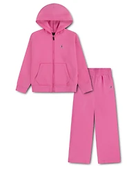 Jordan Girls' 4-6X Brooklyn Hooded Sweatshirt and Pant, 2-Piece Set
