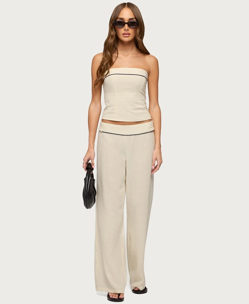 Edikted Women's Dorine Contrast Woven Pants