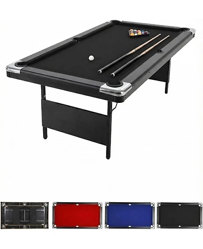 Xo Folding Pool Table, Portable Billiards Table Set with Accessories