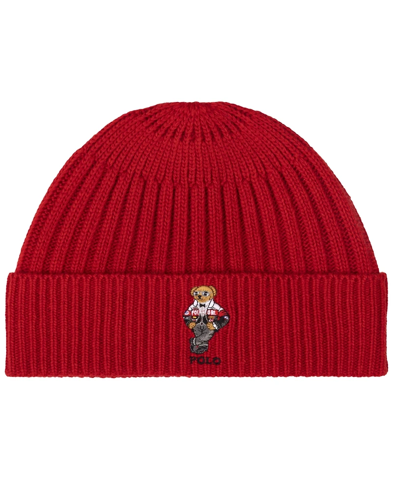 Polo Ralph Lauren Men's Racing Bear Beanie Hat