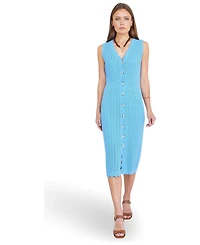 Yumi Women's Cotton Scallop Crochet Knitted Dress