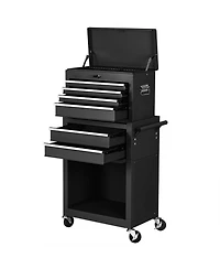 Gouun 42.5 Inch Rolling Steel Tool Cabinet with Drawers and Detachable Top Chest