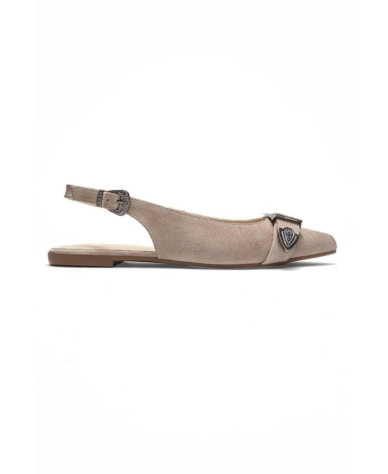 Forever & Always Shoes Women's Cordelia Leather Pointed Toe Buckle Sandal
