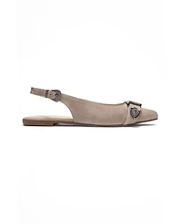 Forever & Always Shoes Women's Cordelia Leather Pointed Toe Buckle Sandal