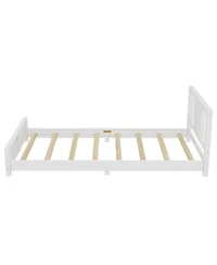 Streamdale Furniture Twin Size Solid Wood Platform Bed Frame with Headboard