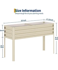 Xo Raised Garden Bed with Legs, Elevated Metal Planter Box for Vegetables Flowers Herbs, Outdoor Garden Bed for Patio Backyard Balcony