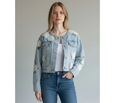 Blank Nyc Women's Cotton Button-Front Shirt Jacket