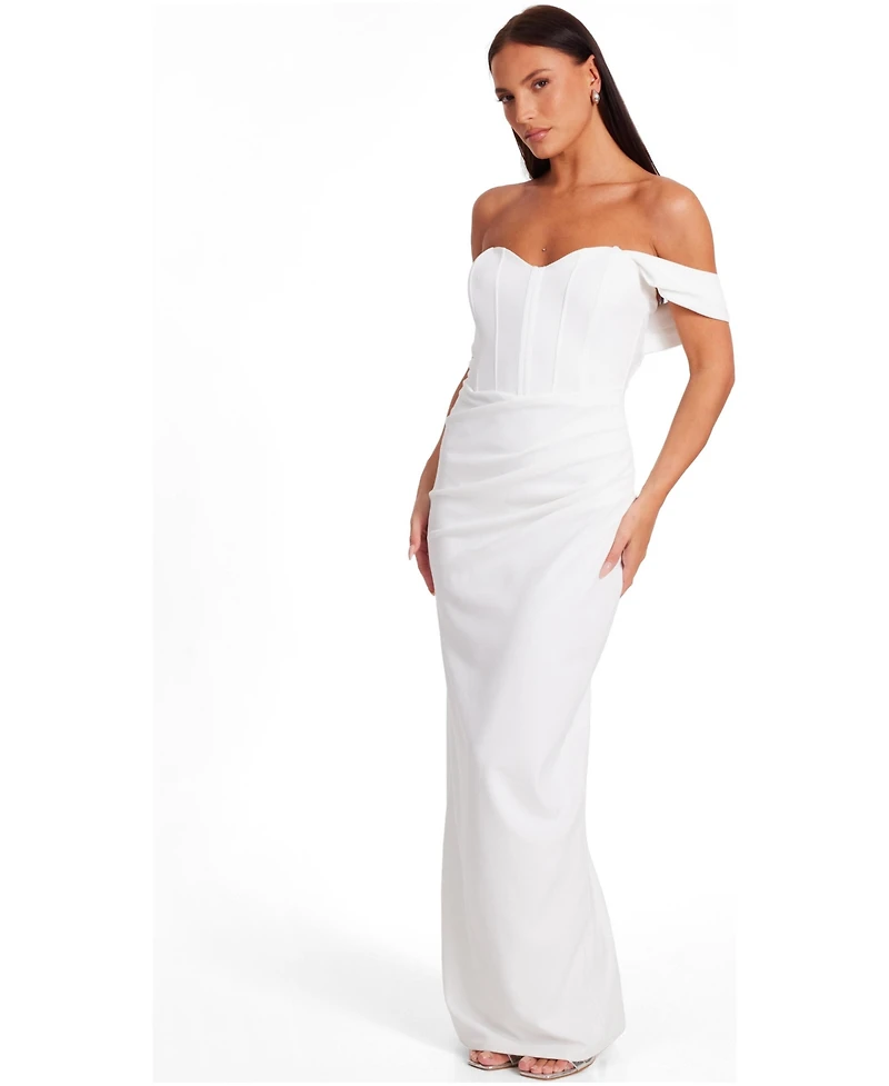 Quiz Women's Scuba Crepe Corset Maxi Dress
