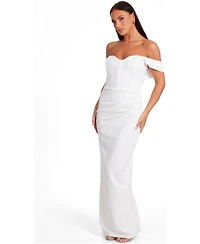 Quiz Women's Scuba Crepe Corset Maxi Dress