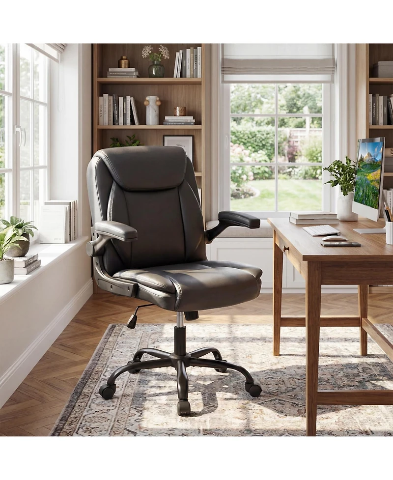 Slickblue Adjustable Ergonomic Office Chair with Padded Seat Comfort