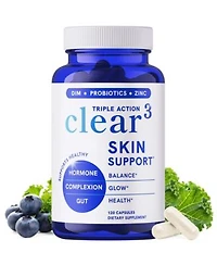 Smnutrition Clear 3 Skin Support Supplement With Dim Zinc Probiotics