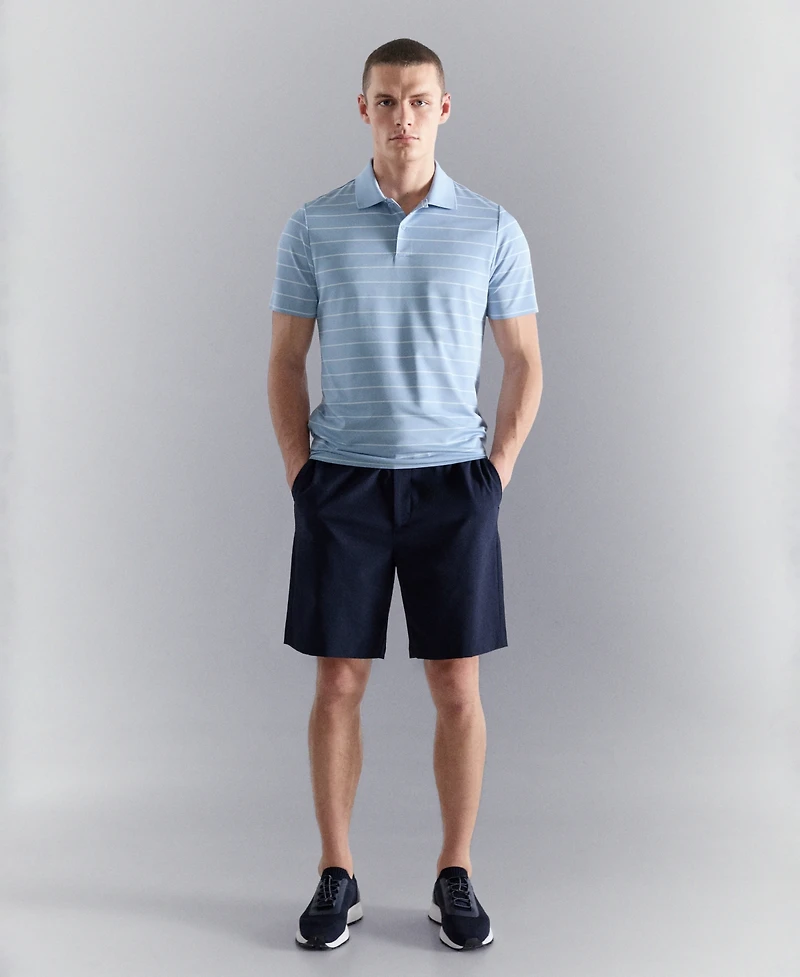 Mango Men's Coolmax Slim-Fit Striped Polo Shirt