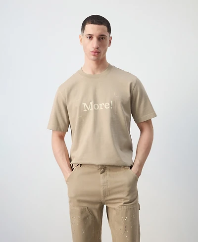 Mango Men's Cotton Printed T-Shirt