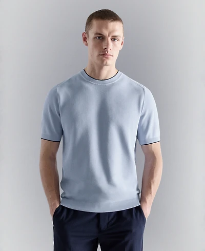 Mango Men's Combined Knitted T-Shirt