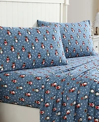 Winter Nights Cotton Flannel Queen Sheet Set