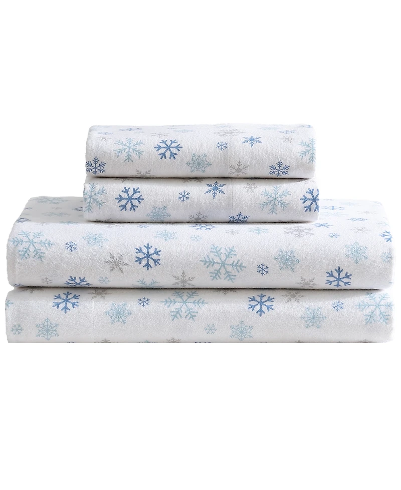 Winter Nights Cotton Flannel Queen Sheet Set