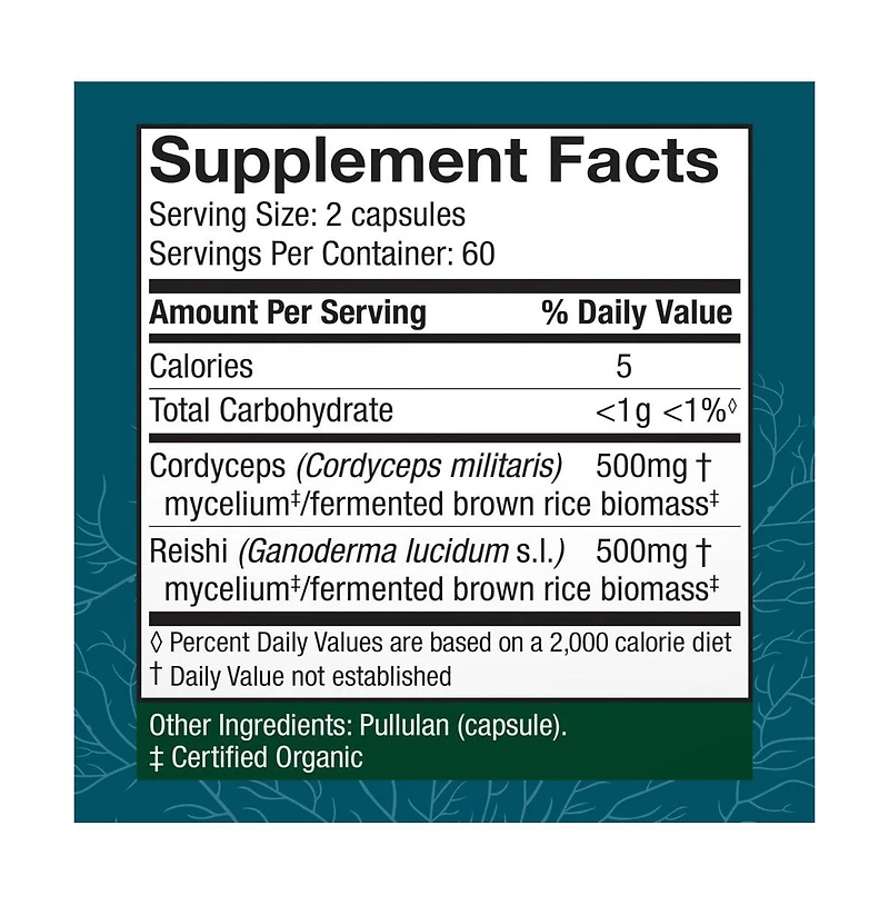 Host Defense CordyChi Capsules - Energy & Immune Support Supplement