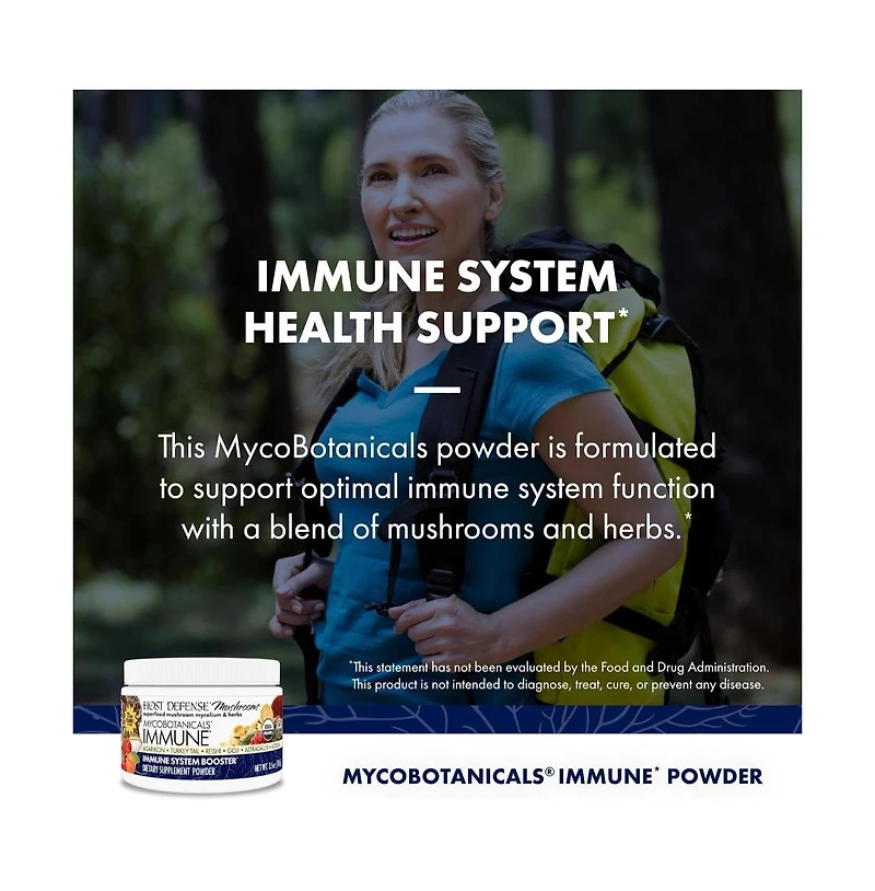 Host Defense MycoBotanicals Immune Powder - Immune System Powder - Immune & Gut Health Support Supplement