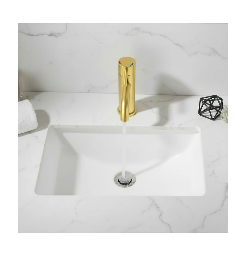 Phying Single Handle Bathroom Faucet Lavatory Faucet Stainless Steel Single Hole-T10