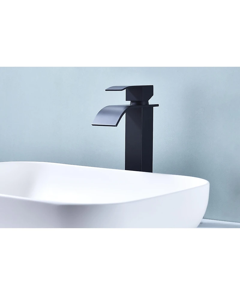 Phying Waterfall Spout Single Handle Bathroom Sink Faucet