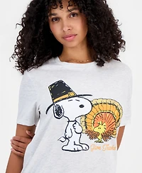 Peanuts Juniors' Snoopy Thanksgiving Crewneck Tee