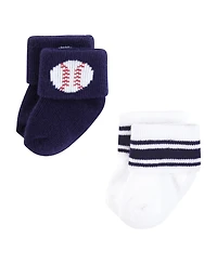 Hudson Baby Baby Boys Hudson Cotton Rich Newborn and Terry Socks 8-Pack