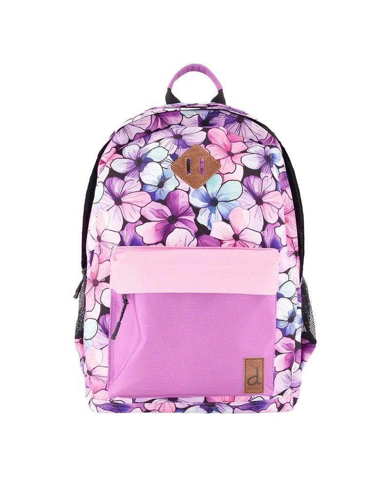 Deux par Deux Little Girl Floral Spacious Durable Backpack