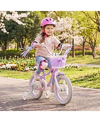 Gymax Kids Bike Toddler Bicycle Training Wheels Hand and Coaster Brakes