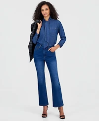 Anne Klein Women's Leo High-Rise Bootcut Jeans